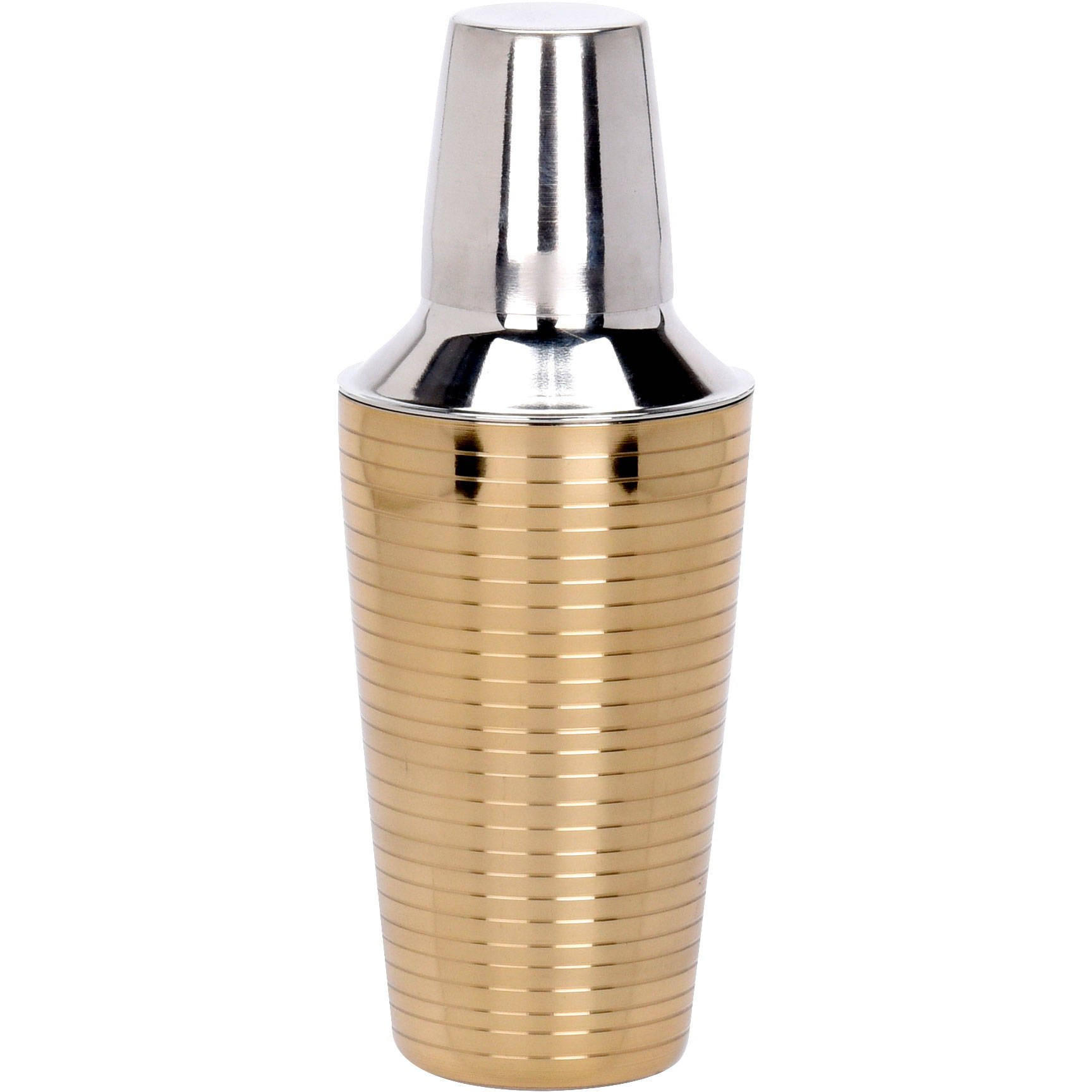 COCKTAIL-SHAKER aus Edelstahl 500 ml 8,5/8,5/22 cm - Goldfarben, Metall (8.5/22/8.5cm) - Excellent Houseware