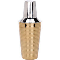 COCKTAIL-SHAKER aus Edelstahl 500 ml 8,5/8,5/22 cm - Goldfarben, Metall (8.5/22/8.5cm) - Excellent Houseware