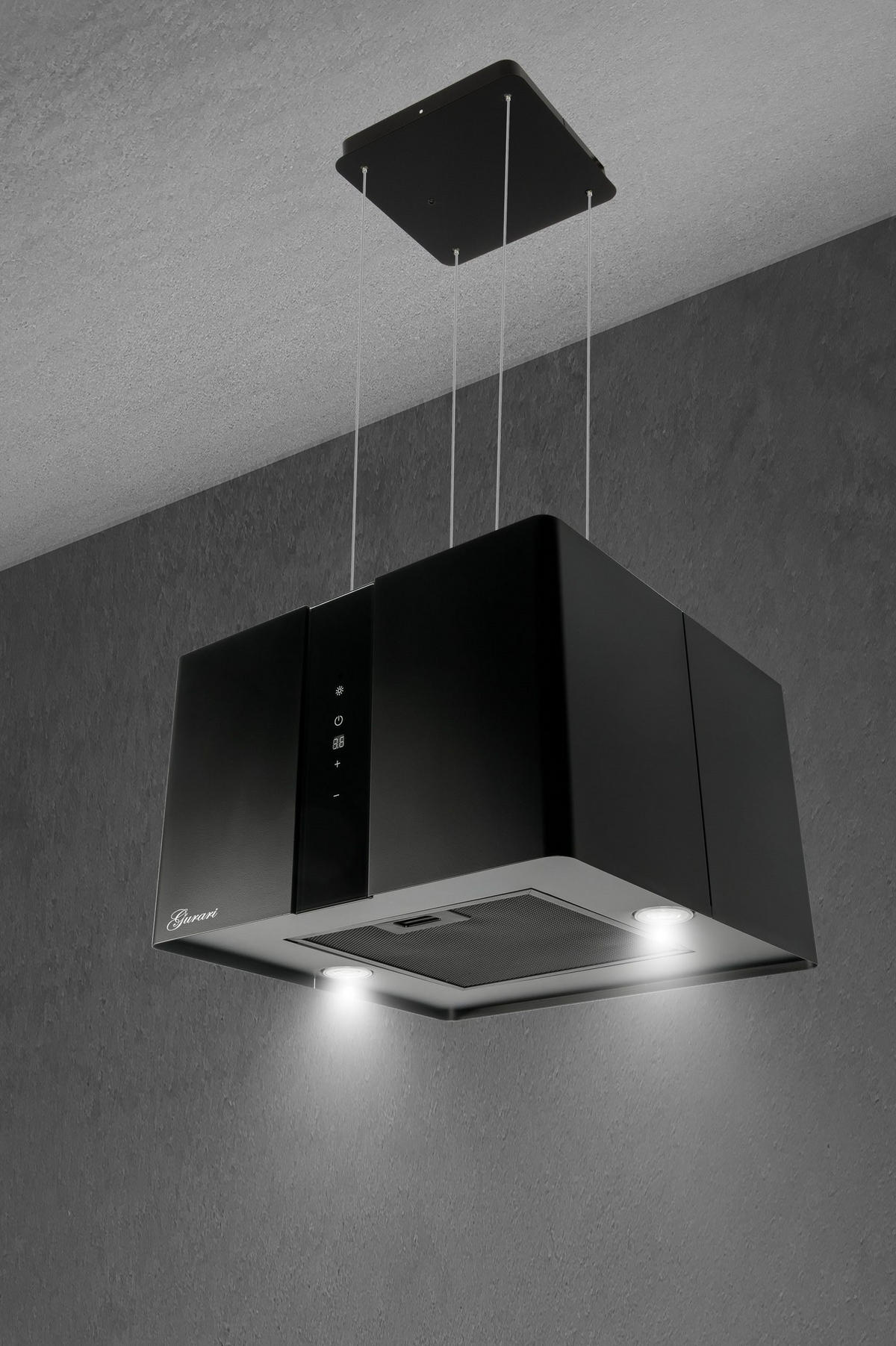 DUNSTABZUGSHAUBE GCH I 331 45 BL PRIME + Umluftset, 45 cm Schwarz - Schwarz, Metall (45/45/28.9cm) - Gurari