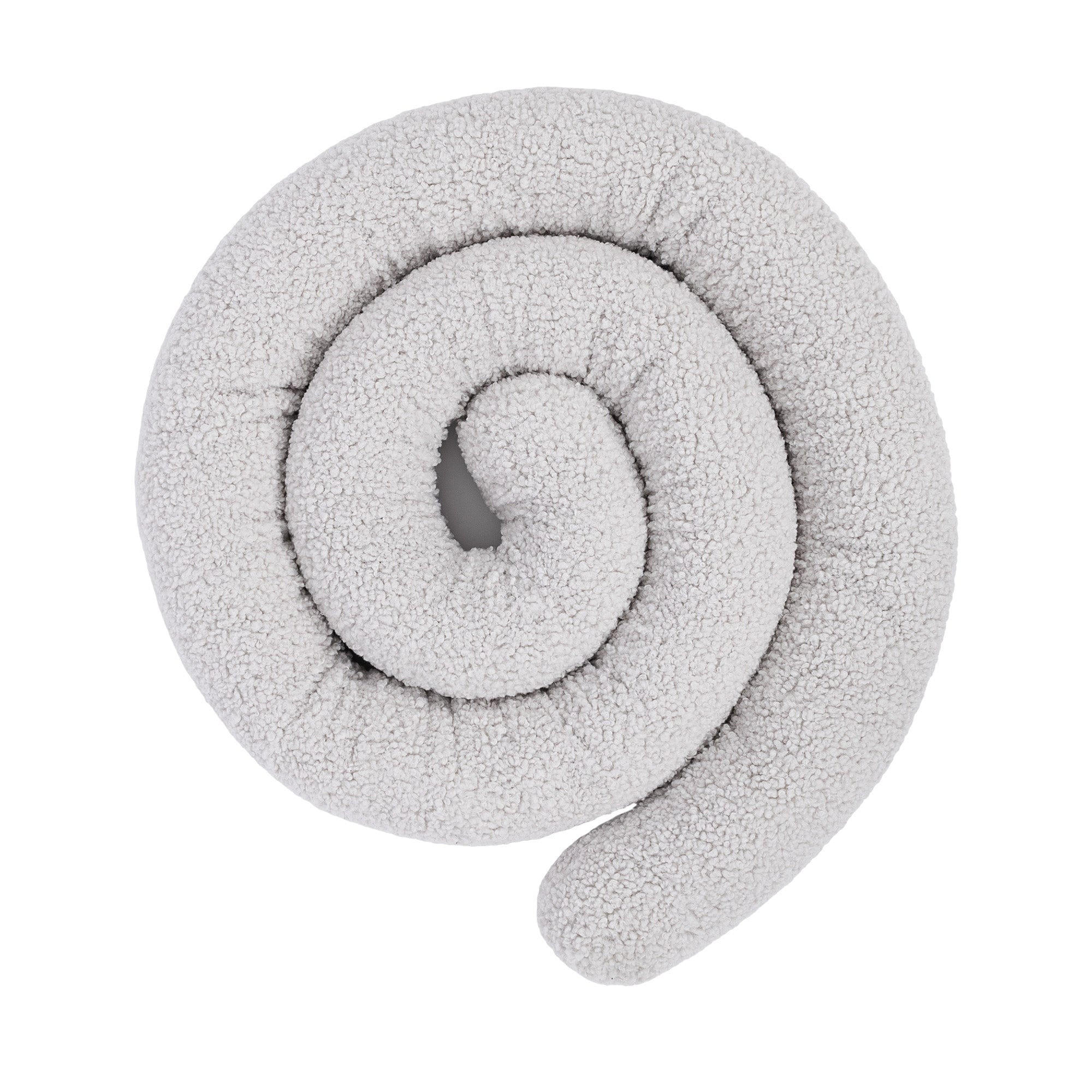 BETTUMRANDUNGSSCHUTZ Bettschlange aus Teddystoff, 300 cm, Creme-Weiß - Weiß, Textil - MeowBaby
