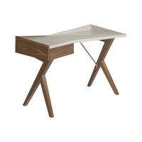 SCHREIBTISCH Walnuss Grau 120/60/81 cm - Walnussfarben/Grau, Holz (60/120/81cm) - ANGEL CERDA