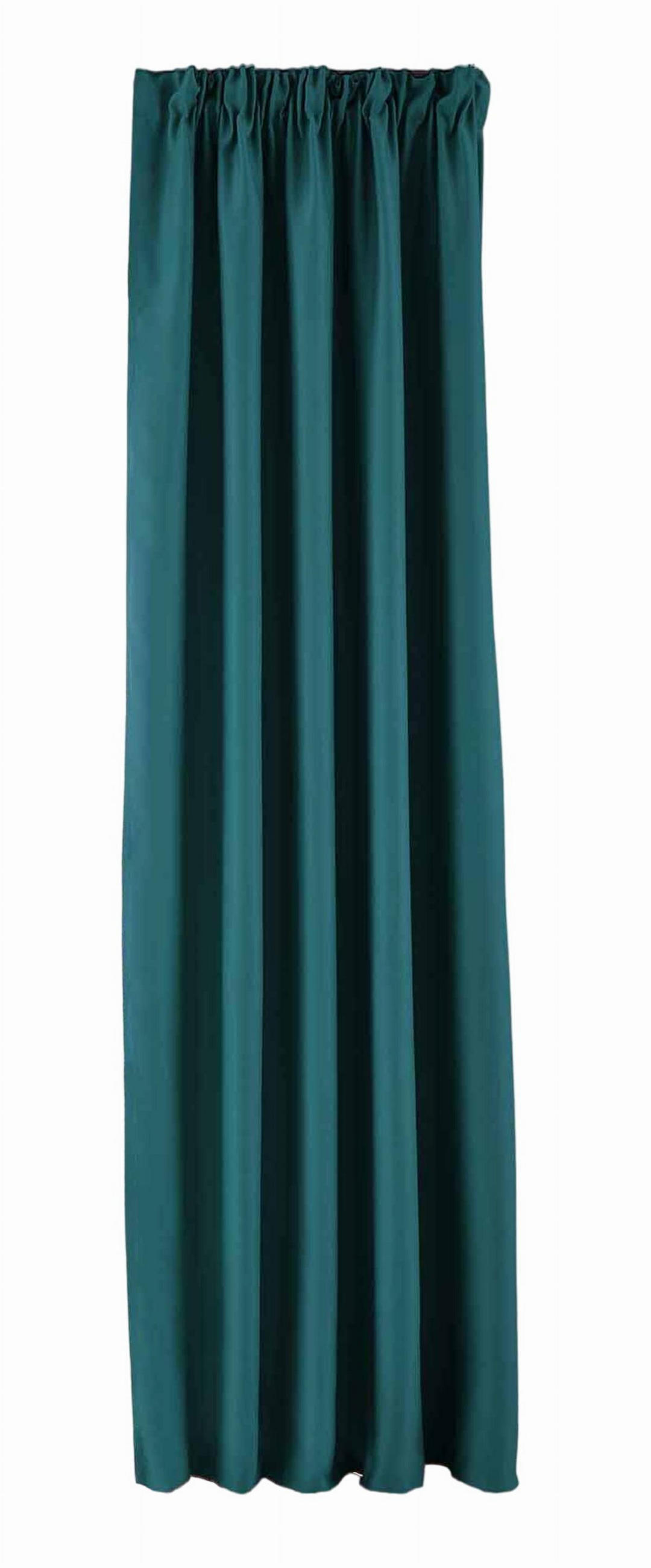 VORHANG »NewYork« HxB 225x295 cm Petrol - Petrol, Textil (295/225cm) - Gardinenbox