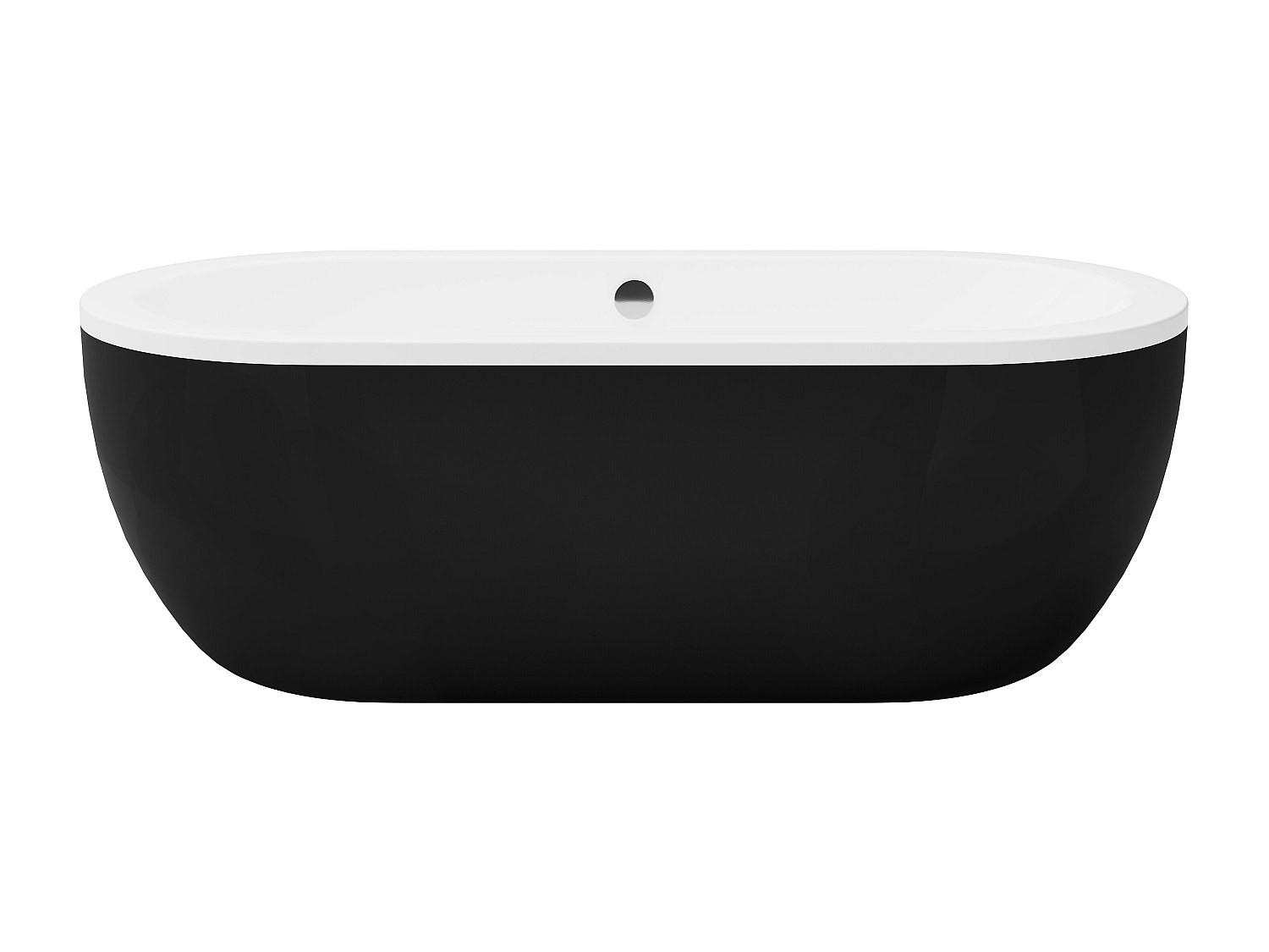 FREISTEHENDE Badewanne - 1 Person - Acryl - Schwarz - Schwarz, Kunststoff (170/58/80cm) - Vente-Unique