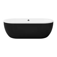 FREISTEHENDE Badewanne - 1 Person - Acryl - Schwarz - Schwarz, Kunststoff (170/58/80cm) - Vente-Unique