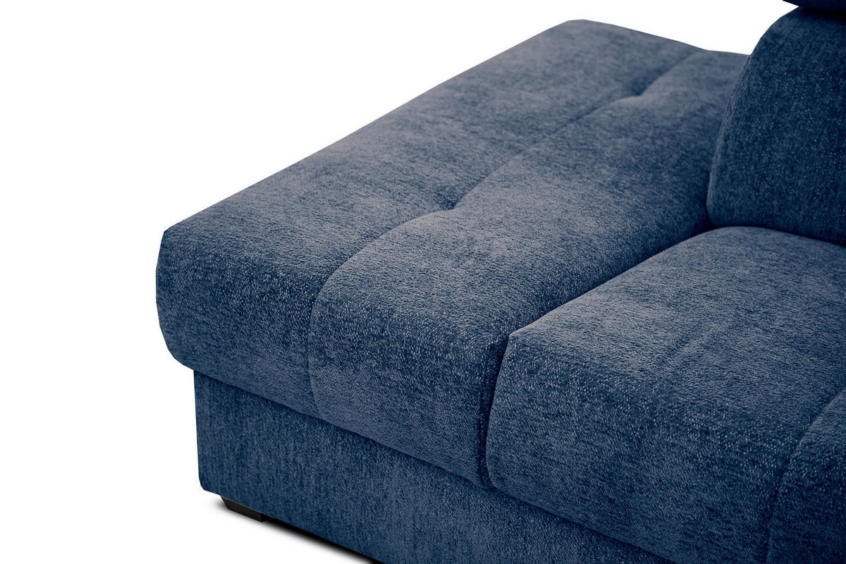 ECKSOFA CALVERA 5-Sitzer, dunkelblau - Dunkelblau, Holzwerkstoff/Textil (239/298cm) - Courtois Laville
