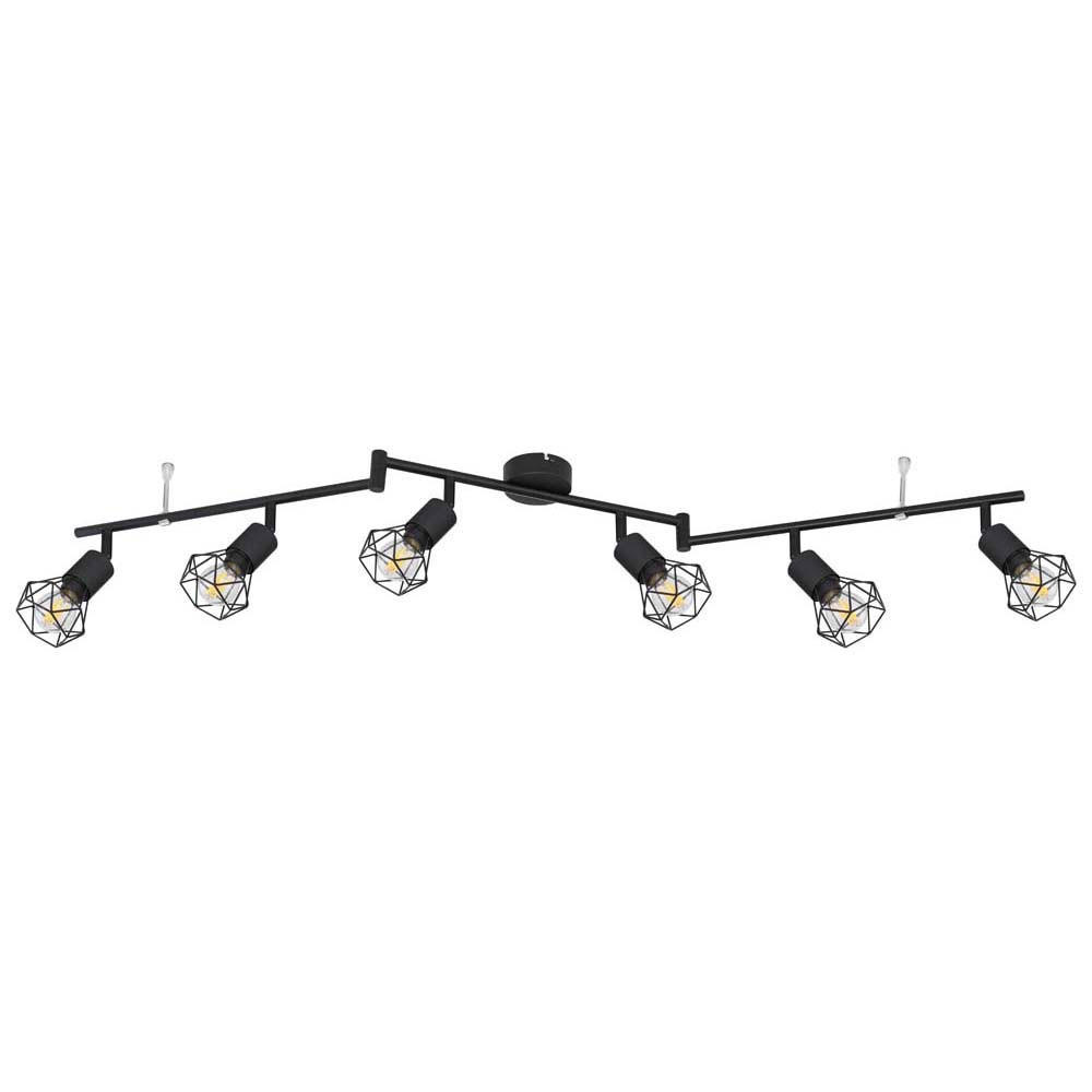 DECKENLEUCHTE XARA I Schwarz Matt - Schwarz, Metall (120/8/22cm) - Globo Lighting