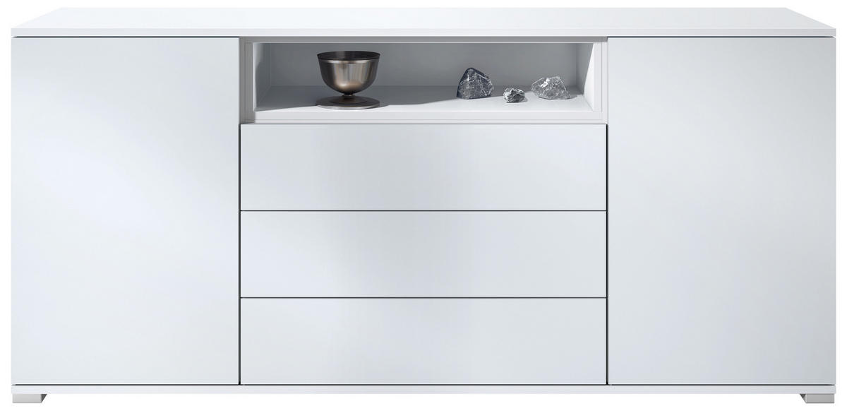 SIDEBOARD Skadu Weiß matt - Weiß, Holzwerkstoff (166.5/75.5/35cm) - Vladon