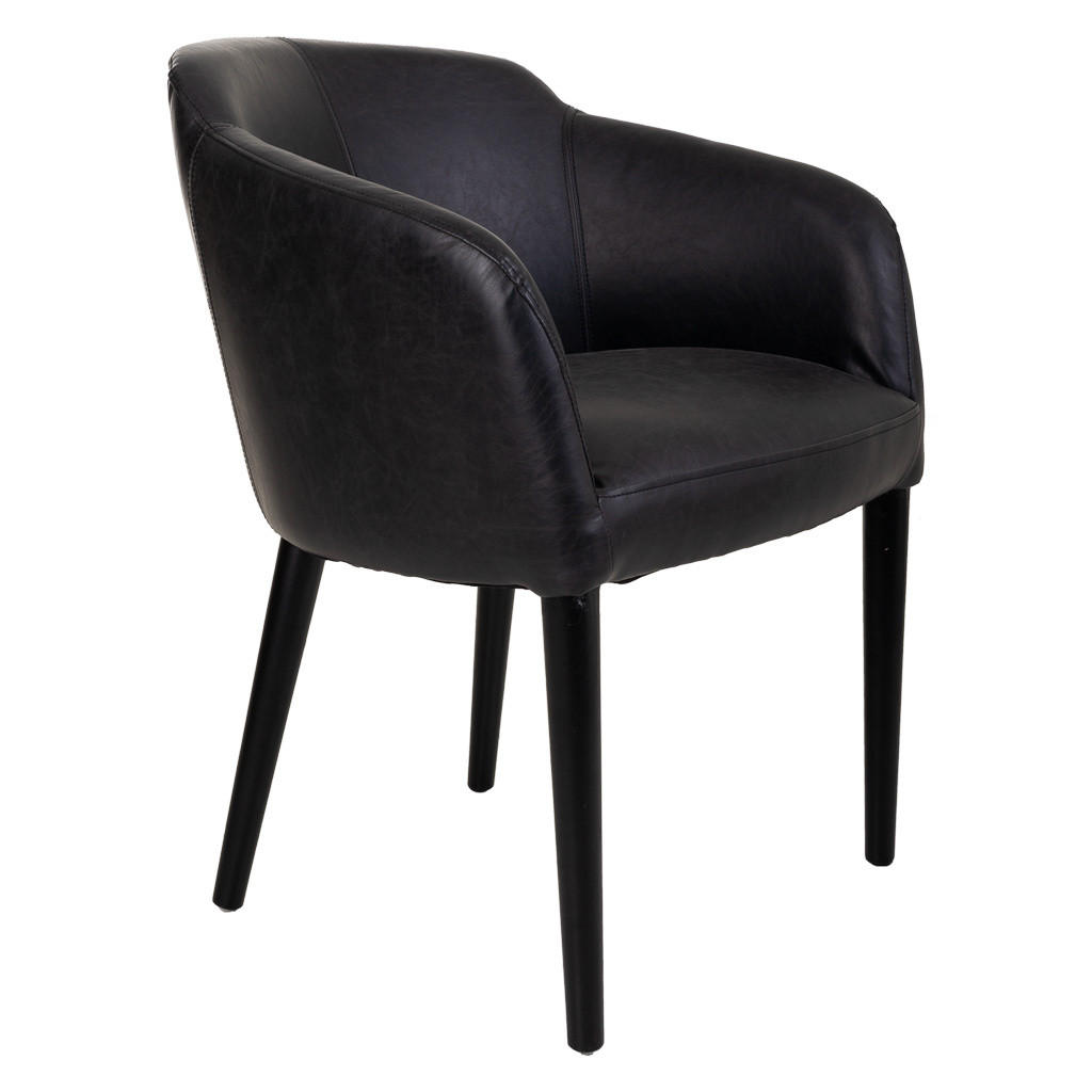 SESSEL aus Holz 62x60x82 cm - Schwarz, Holz (62/82/60cm) - Wanderlust