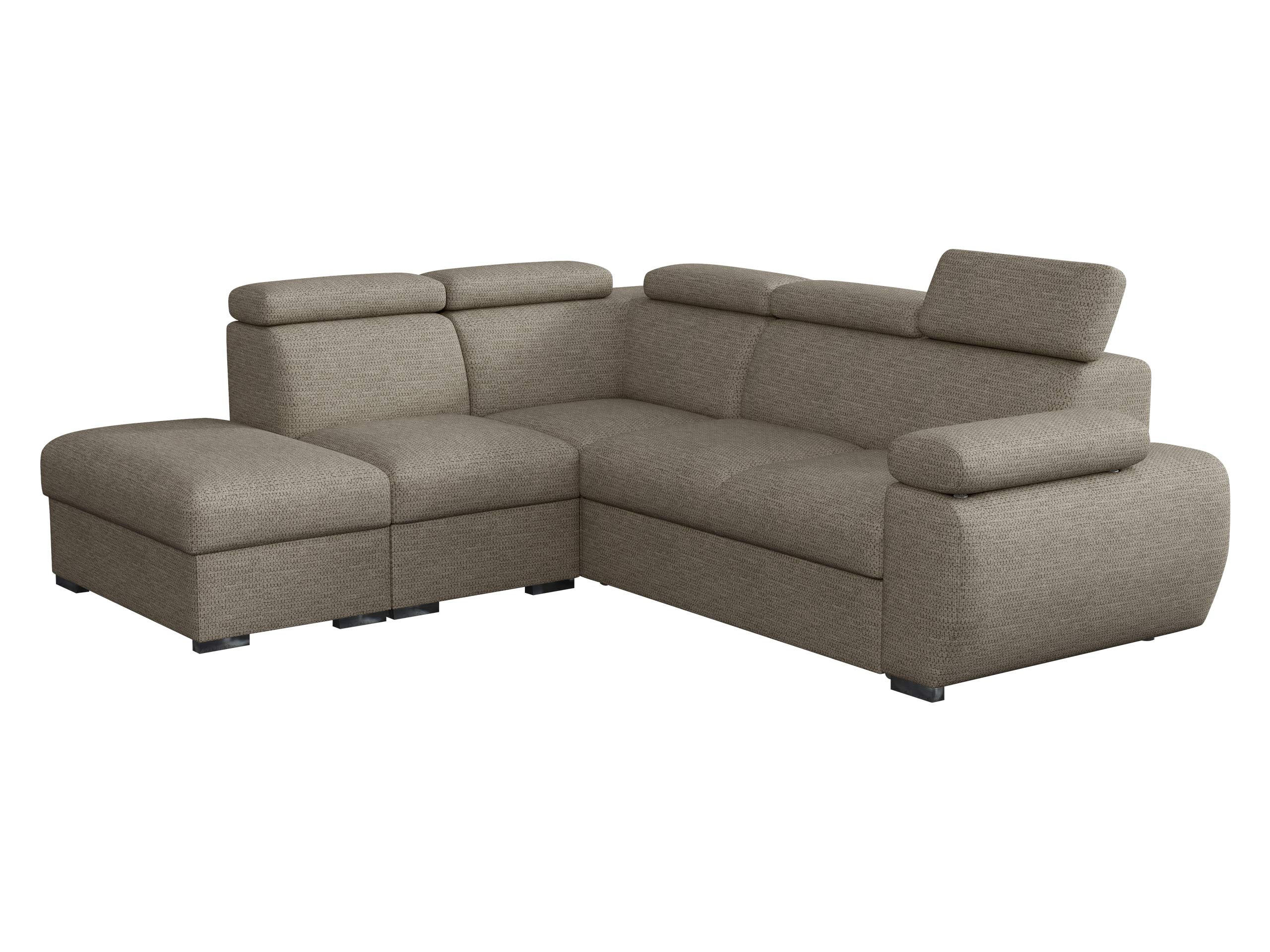 ECKSOFA Boston 2RR1P, Seite: Links PUFAP+R+1P(65)+2R - Kaschmir/Silberfarben, Holz/Textil (260/230cm) - MIRJAN24