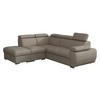 ECKSOFA Boston 2RR1P, Seite: Links PUFAP+R+1P(65)+2R - Kaschmir/Silberfarben, Holz/Textil (260/230cm) - MIRJAN24