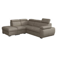 ECKSOFA Boston 2RR1P, Seite: Links PUFAP+R+1P(65)+2R - Kaschmir/Silberfarben, Holz/Textil (260/230cm) - MIRJAN24