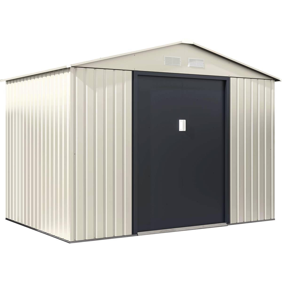 METALL-GARTENHAUS - "Nebraska" - 5.30 M² - Beige/Anthrazitgrau - Beige, Metall (277/202/191cm) - Habitat Garten