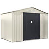METALL-GARTENHAUS - "Nebraska" - 5.30 M² - Beige/Anthrazitgrau - Beige, Metall (277/202/191cm) - Habitat Garten