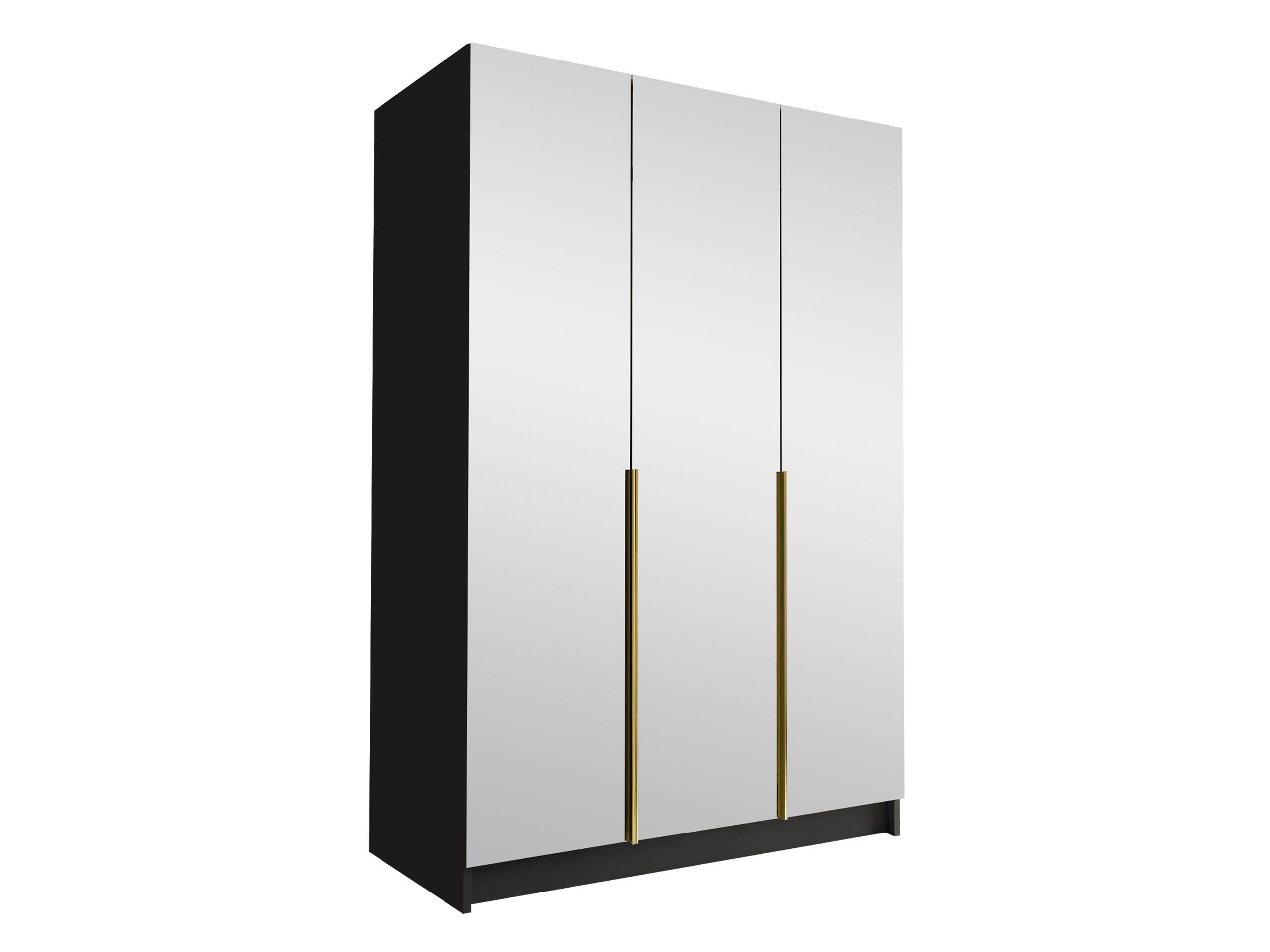 KLEIDERSCHRANK Calia III - Goldfarben, Holzwerkstoff/Metall (150/215/58cm) - MIRJAN24