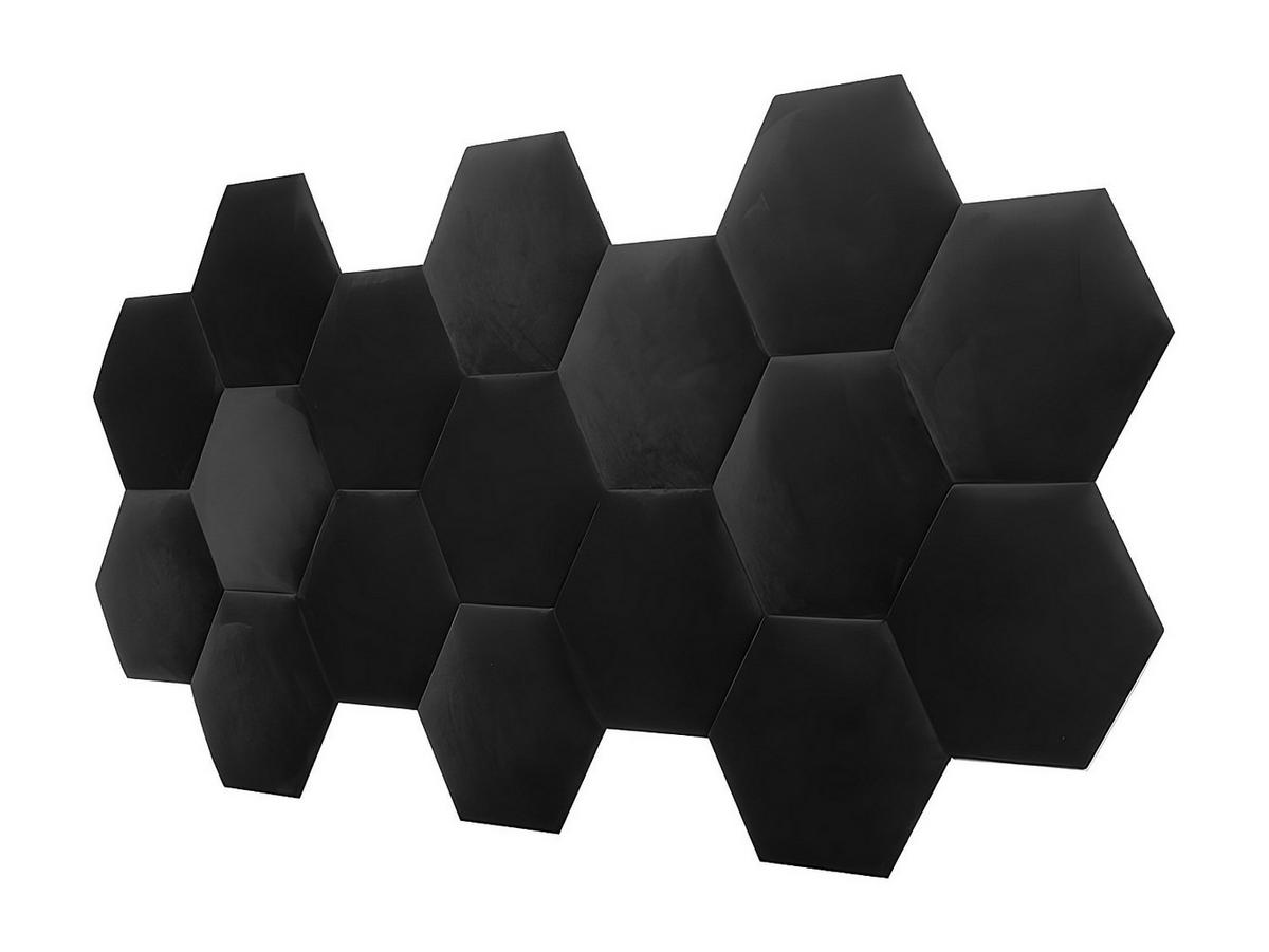 WANDPANEEL Bettkopfteil - Samt - 220 cm - Grau - HOPE - Anthrazit, Textil (224/108/5cm) - Pascal Morabito