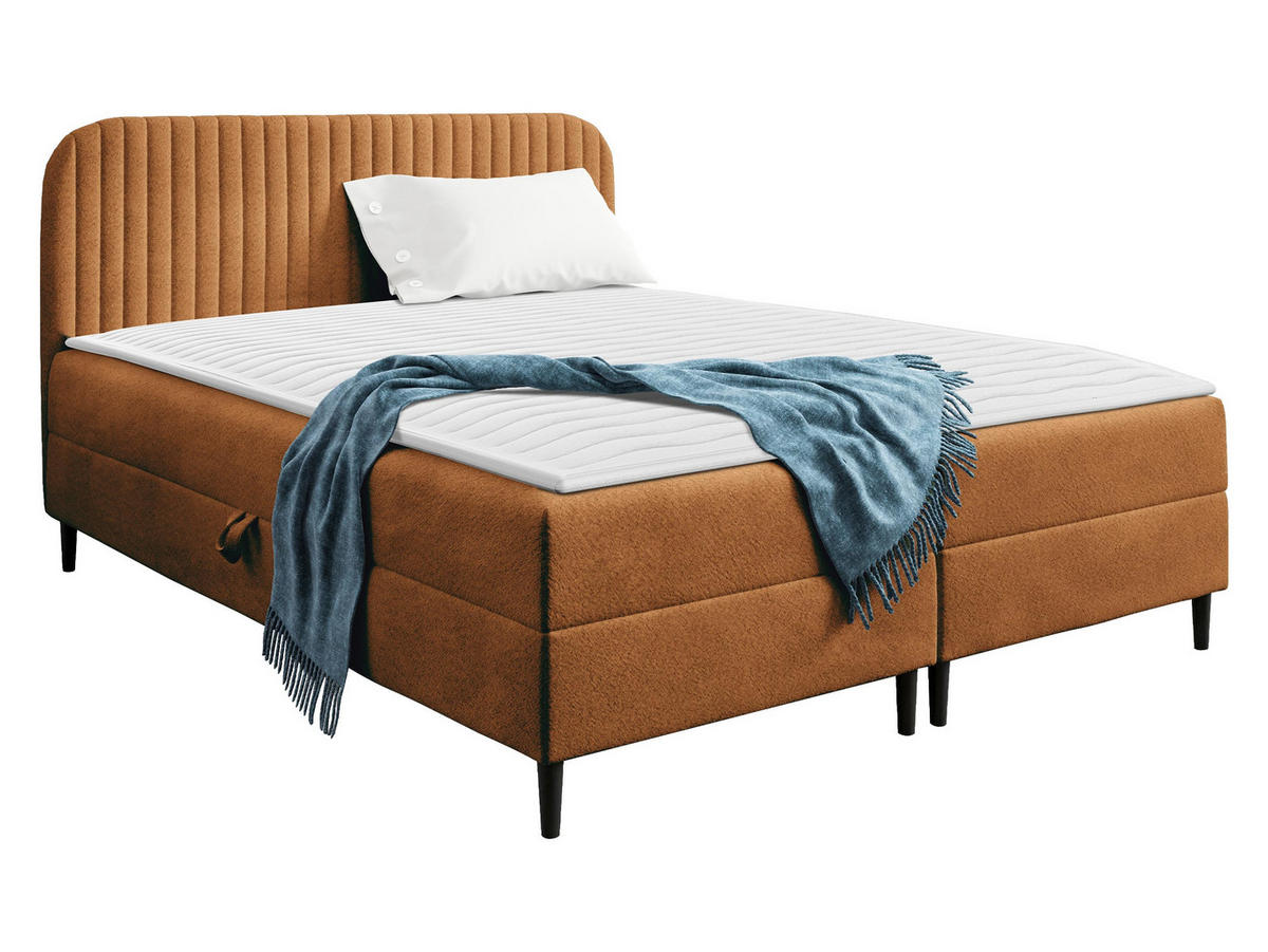 BOXBETT Box Best 1 - Schwarz/Bronzefarben, Holz/Holzwerkstoff (120/200cm) - MIRJAN24