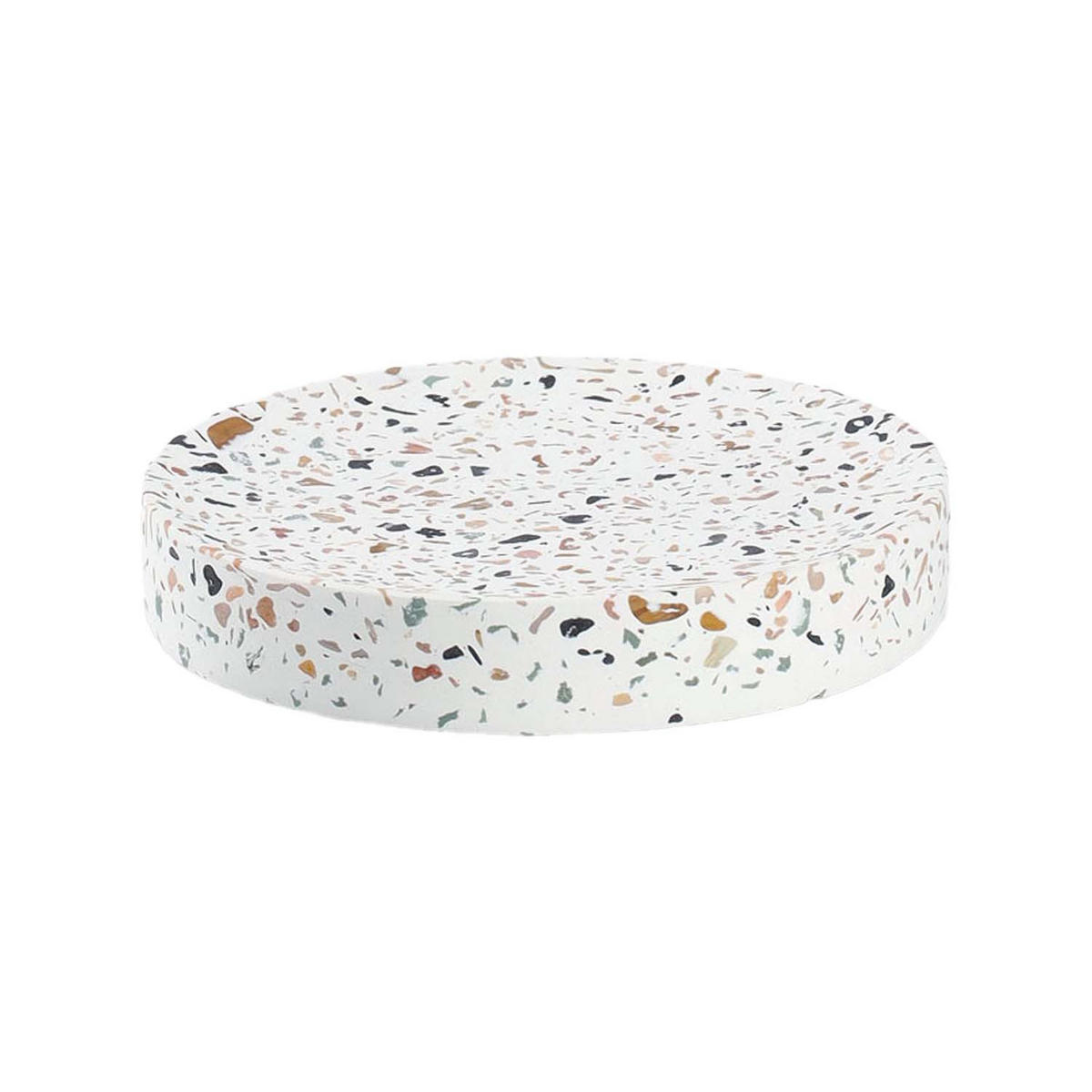 BADACCESSOIRE-SET 5-teiliges Terrazzo - Zement - Beige, Stein (10/38.4/10cm) - Zeller Present