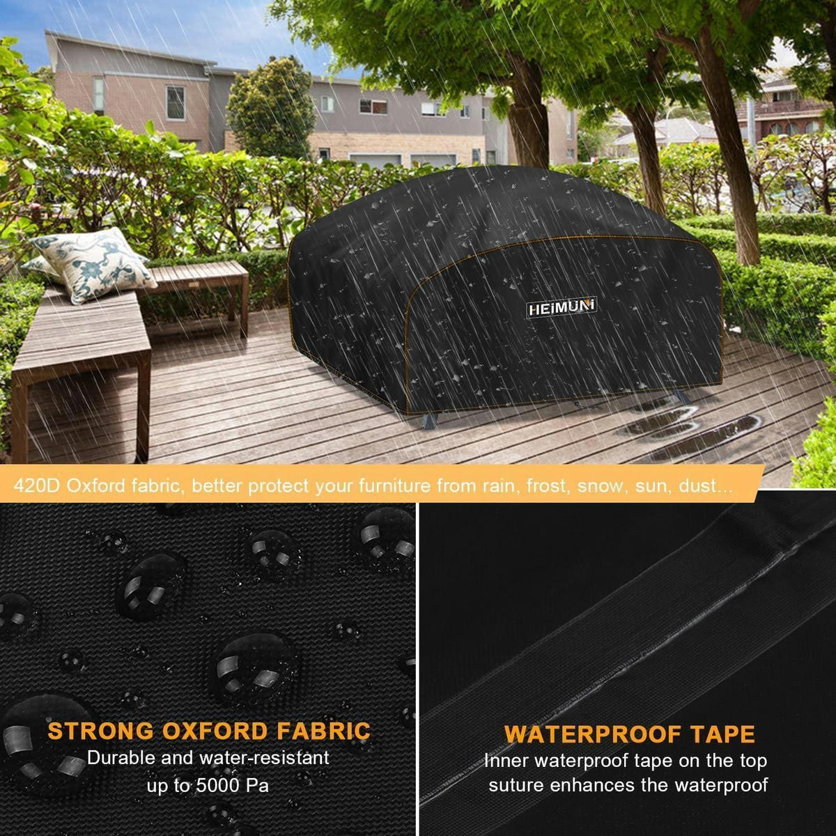 GRILL Abdeckhaube 84 x 60 x 32 cm Wetterfest für Weber Q200 Serie - Schwarz, Kunststoff (1/1/1cm)