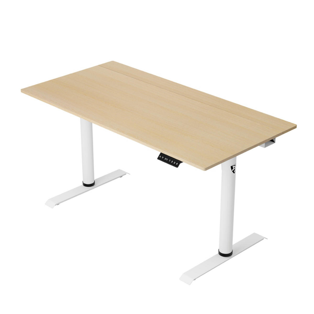 GAMINGTISCH Arena Nordico 140/70/71-115 cm Höhenverstellbarer Birke - Weiß, Metall (70/140/115cm) - Arozzi