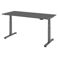 SCHREIBTISCH elektrisch XDSM 80/180/72 cm in Graphitfarben/Graphitfarben - Graphitfarben, Holzwerkstoff (80/180/72cm) - bümö