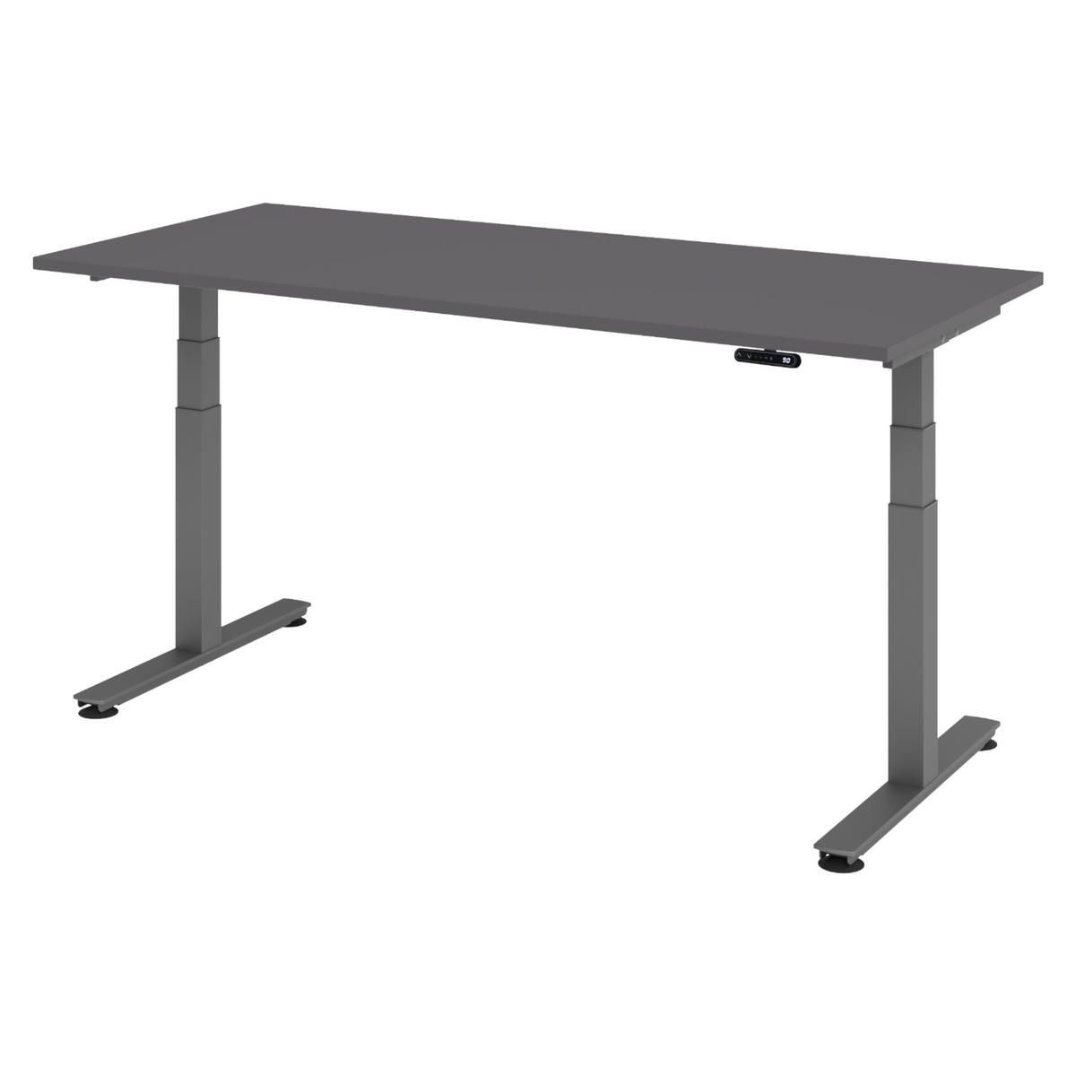 SCHREIBTISCH elektrisch XDSM 80/180/72 cm in Graphitfarben/Graphitfarben - Graphitfarben, Holzwerkstoff (80/180/72cm) - bümö