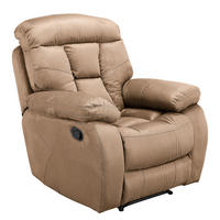 FERNSEHSESSEL - manuell Verstellbar - Schwarz/Braun, Kunststoff/Textil (99/110/103cm) - home24