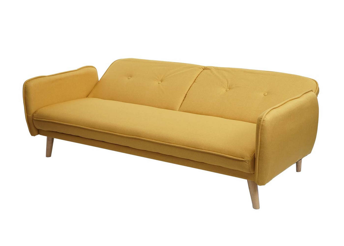 SCHLAFSOFA Gelb - Gelb, Textil (185/78/85cm) - MCW