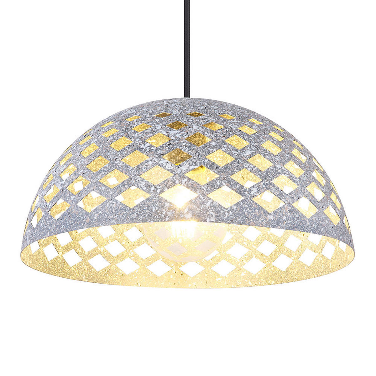 HÄNGELEUCHTE HOLLIE Metall Grau - Grau, Metall (35/35/120cm)