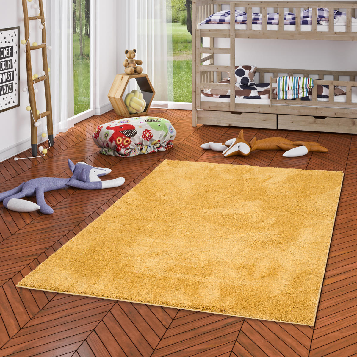 KINDERTEPPICH SUPER SOFT HOCHFLOR SILKY KIDS - Goldfarben, Textil (80/150cm) - Pergamon