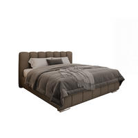 POLSTERBETT Zaira 180x200cm – Elegantes Polsterbett für modernen Wohnstil , ZONIERTE MULTI-TASCHEN-FEDERKERN (24cm), braun - Braun, Holz (180/200cm) - Panda Möbel