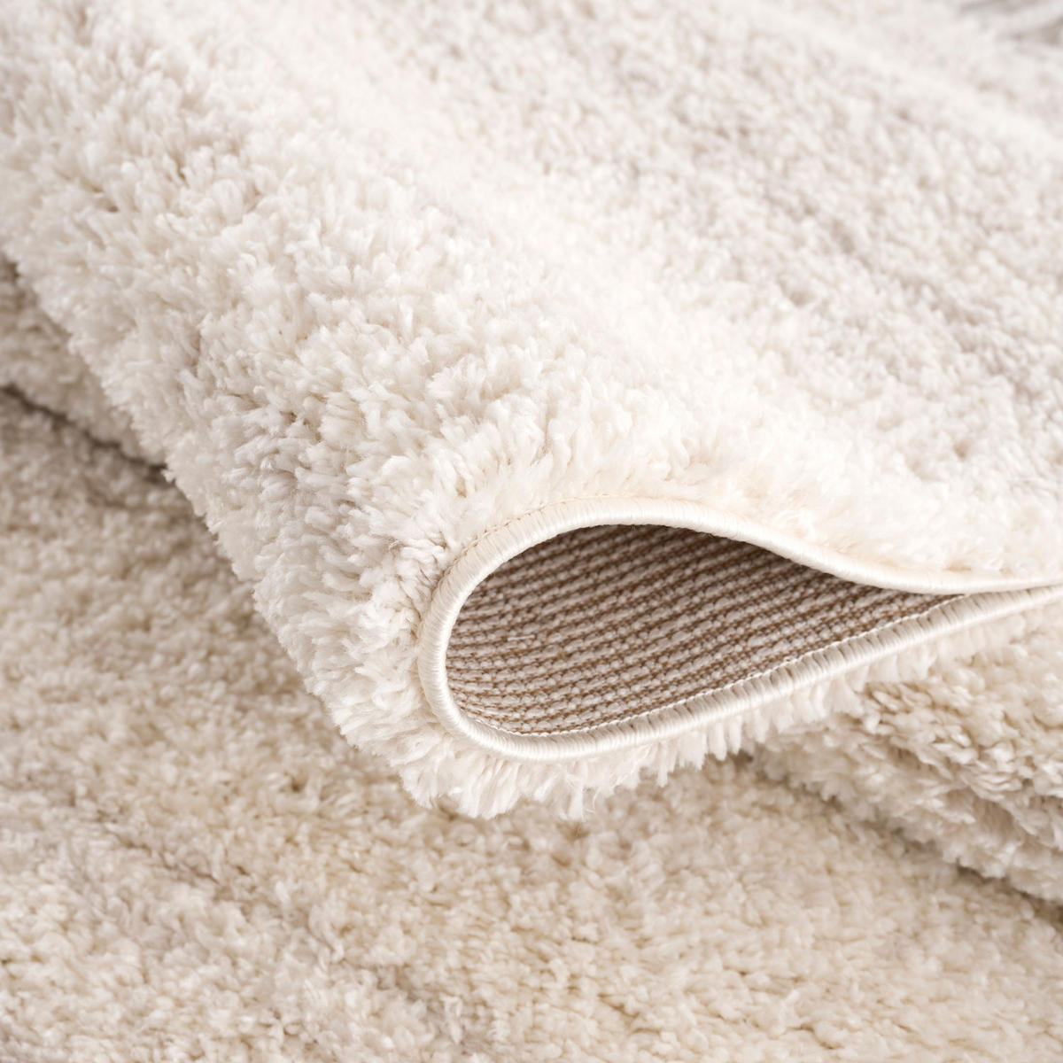 HOCHFLOR-TEPPICH Shaggy Pulpy 524 Creme 140x200 cm - Creme, Textil (140/200cm) - carpet city