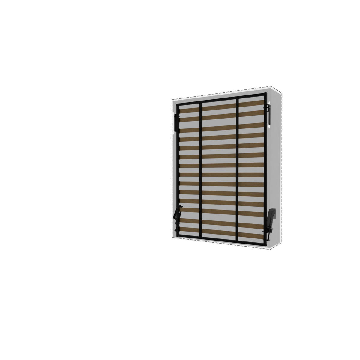 SCHRANKBETT Morphy Einbaubares 140x200 Vertikal - Weiß, Holz/Metall (140/200cm) - WallBedKing