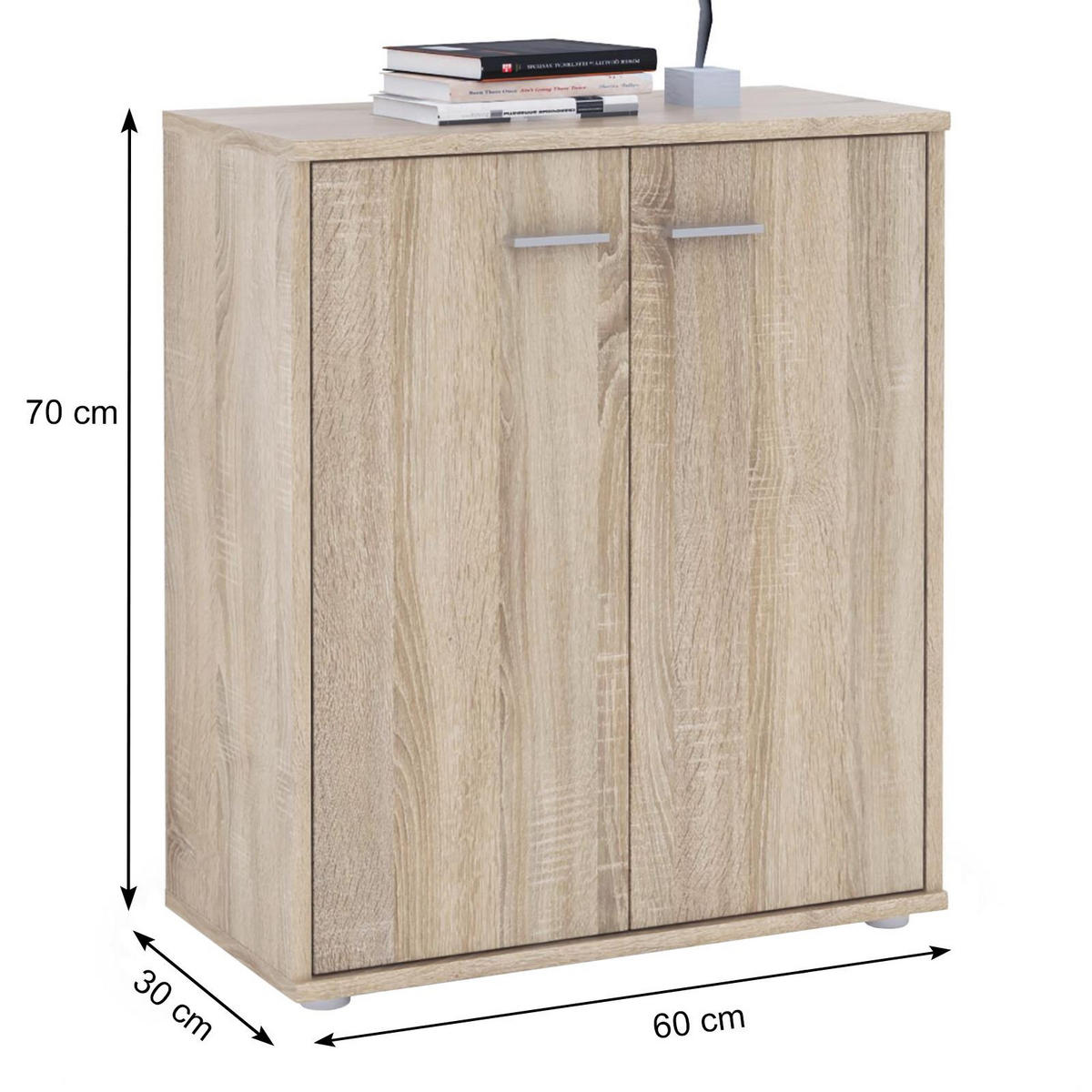 KOMMODE TOMMY - Sonoma Eiche, Holzwerkstoff (60/70/30cm) - CARO-Möbel