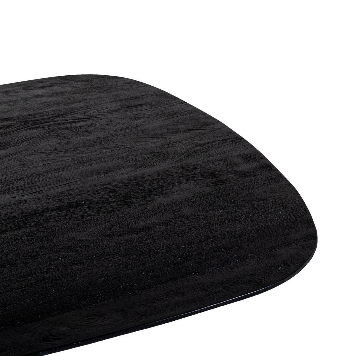 ESSTISCH, dreieckig aus Mangoholz 200cm, natürlich - Schwarz, Holz (200/120/76cm) - Giga Meubel
