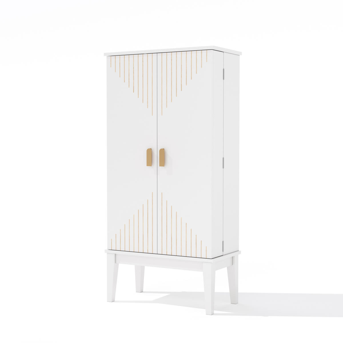 BUFFET 120/30/59 cm Weiß aus MDF mit 2 Türen - Weiß, Holzwerkstoff (59/120/30cm) - OKWISH