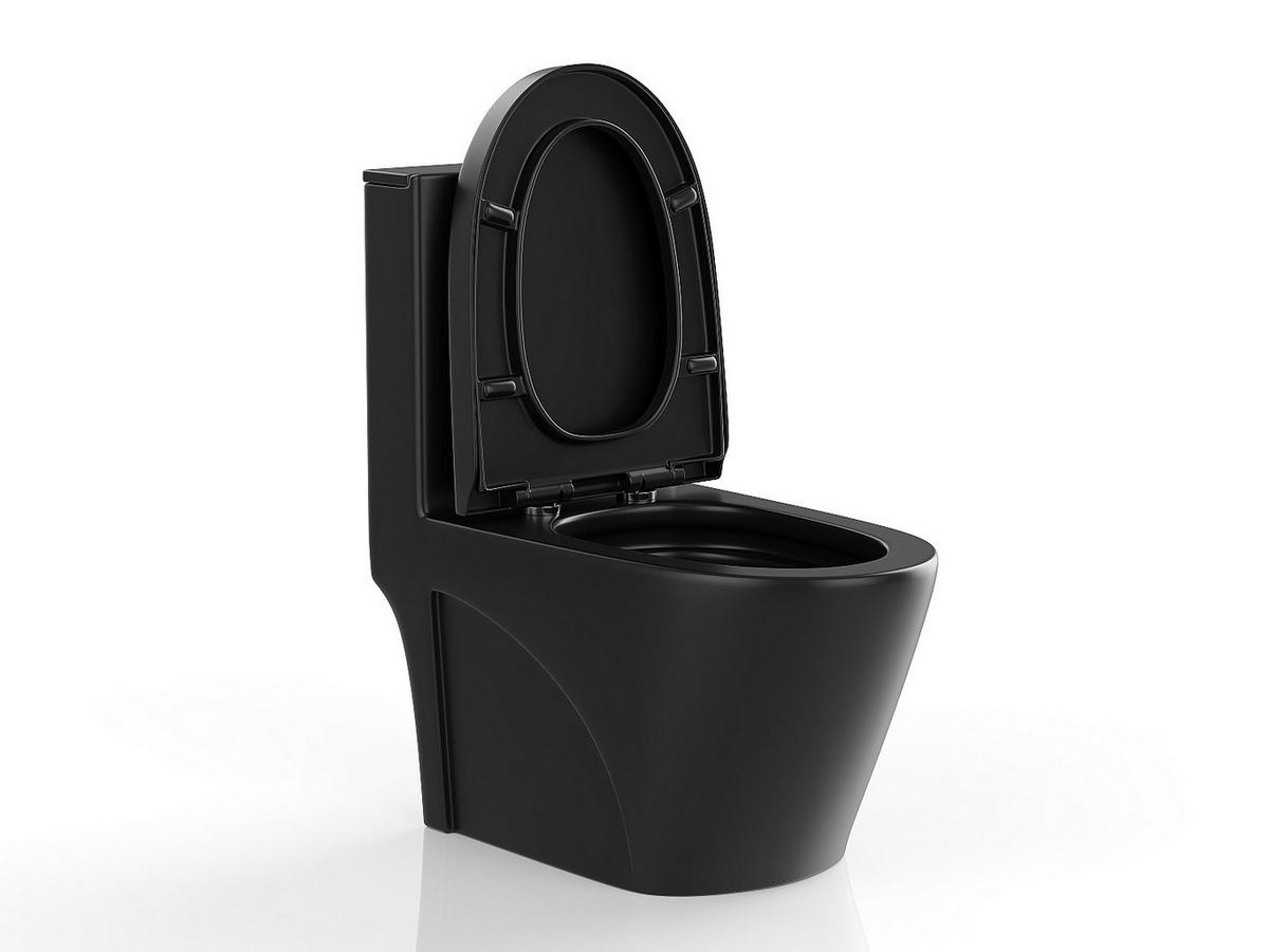 STAND-WC aus Keramik - Schwarz matt - NAGILAM - Schwarz, Keramik (39/78.5/69cm) - Vente-Unique