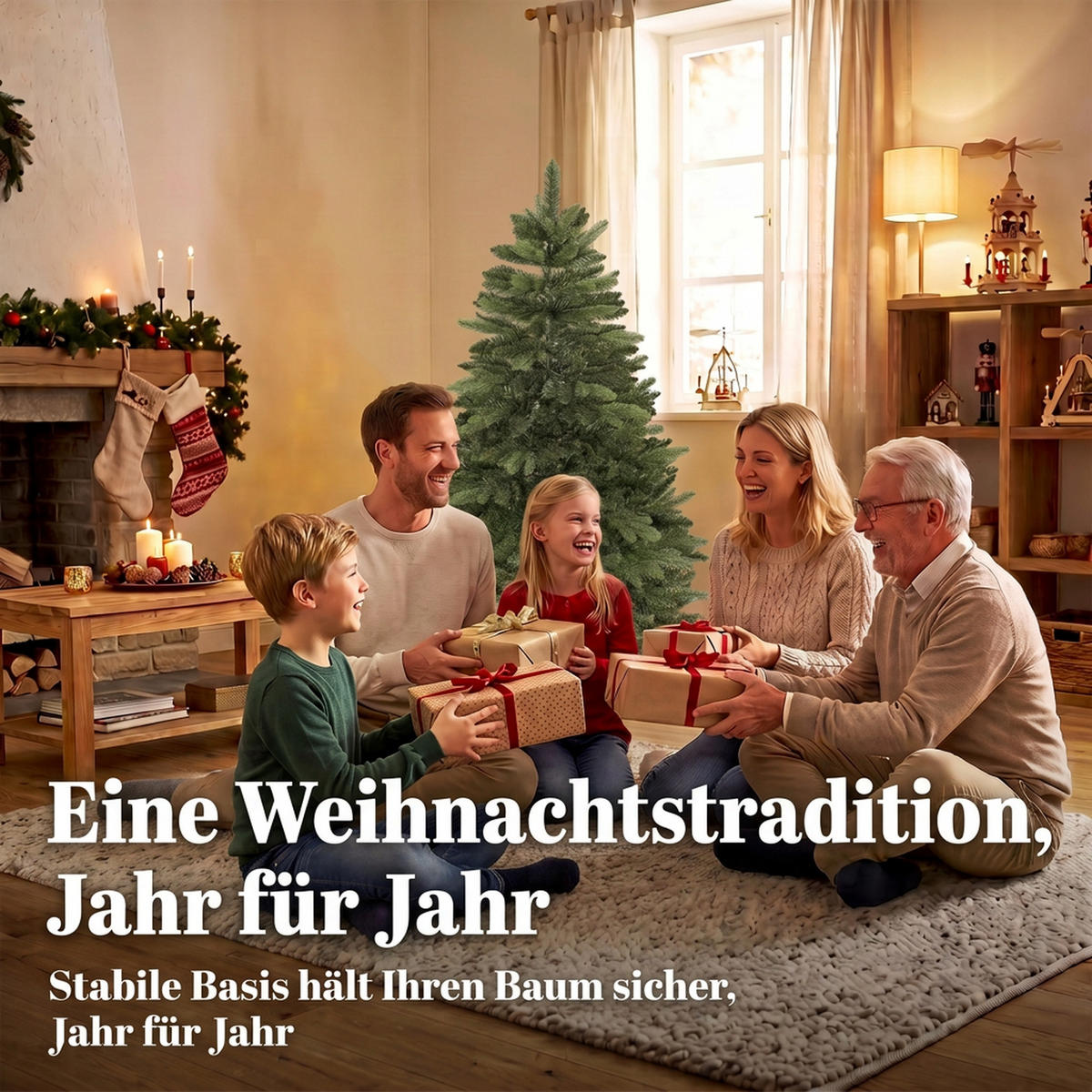 WEIHNACHTSBAUM PVC Stahl Grün - Grün, Kunststoff (150cm) - HOMCOM