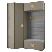 GARDEROBEN-SET 236,7/181,7/47 - Kaschmir/Goldfarben, Holz/Metall (181.7/236.7/47cm) - Abiks Möbel