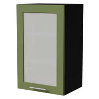 KÜCHENHÄNGESCHRANK Brerra W2S/45 Schwarz / RAL 6025 farngrün Matt 45 / 32,5 / 72cm - Schwarz/Grün, Holz/Holzwerkstoff (45/72/32.5cm) - Feldmann-Wohnen