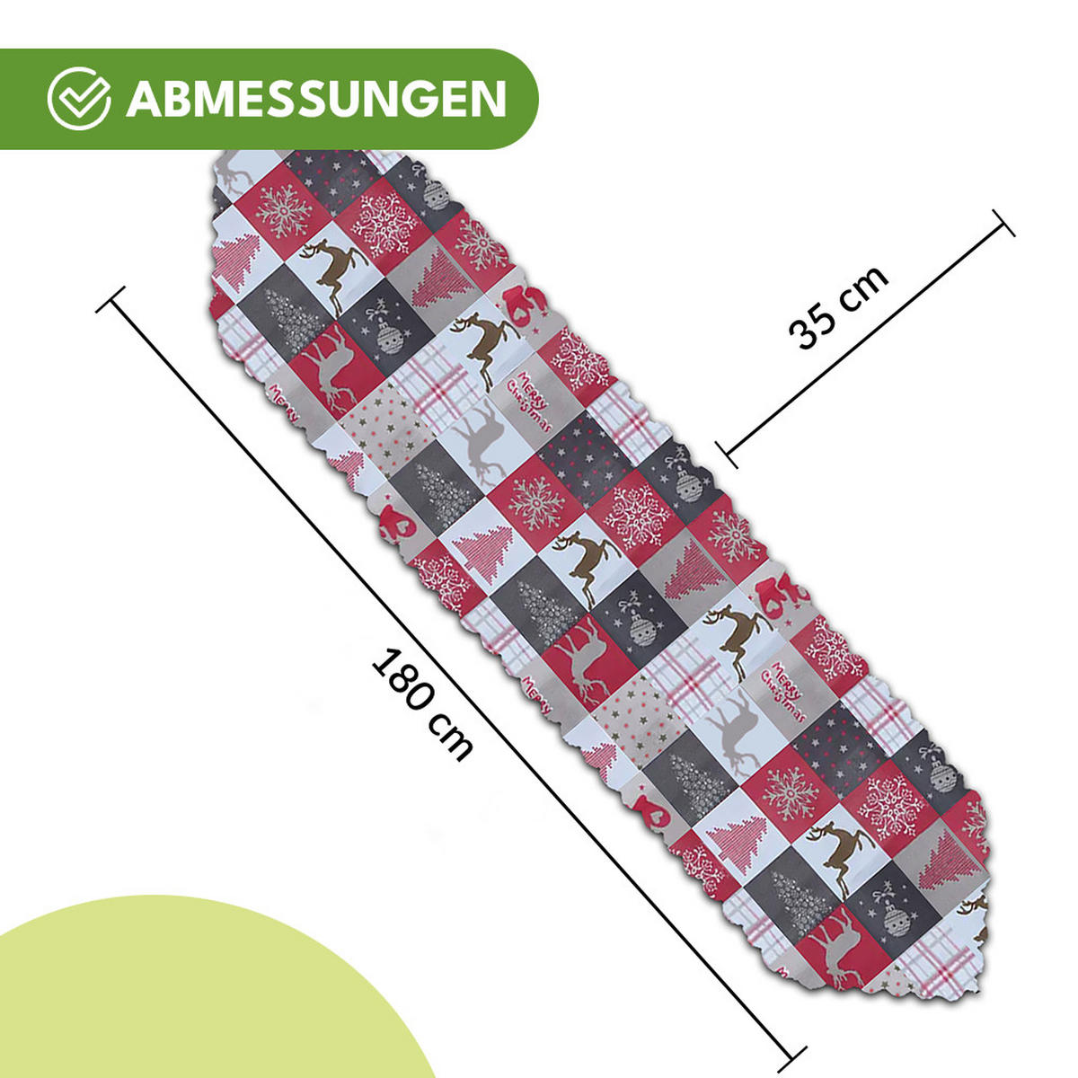 WEIHNACHTSTISCHLÄUFER 180x35cm - Multicolor, Textil (35/180cm) - KRUMAD