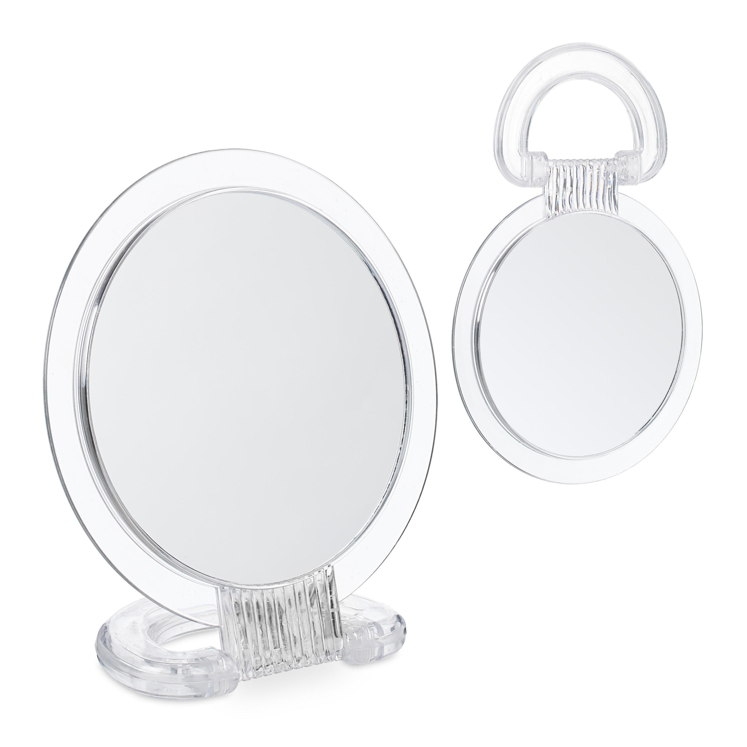 2XKLAPPSPIEGEL-SET - Transparent, Glas/Kunststoff (15.5/22.5/1.5cm) - Relaxdays