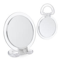 2XKLAPPSPIEGEL-SET - Transparent, Glas/Kunststoff (15.5/22.5/1.5cm) - Relaxdays