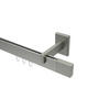 INNENLAUF-GARDINENSTANGEN-SET Smartline Lox 120 cm, 1-läufig, 14x35 mm Edelstahl-Optik - Edelstahlfarben, Metall (120cm) - INTERDECO