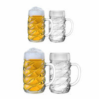 BIERKRÜGE Diamond transparent 4er Set - Transparent, Glas (0.001L) - Stölzle Lausitz