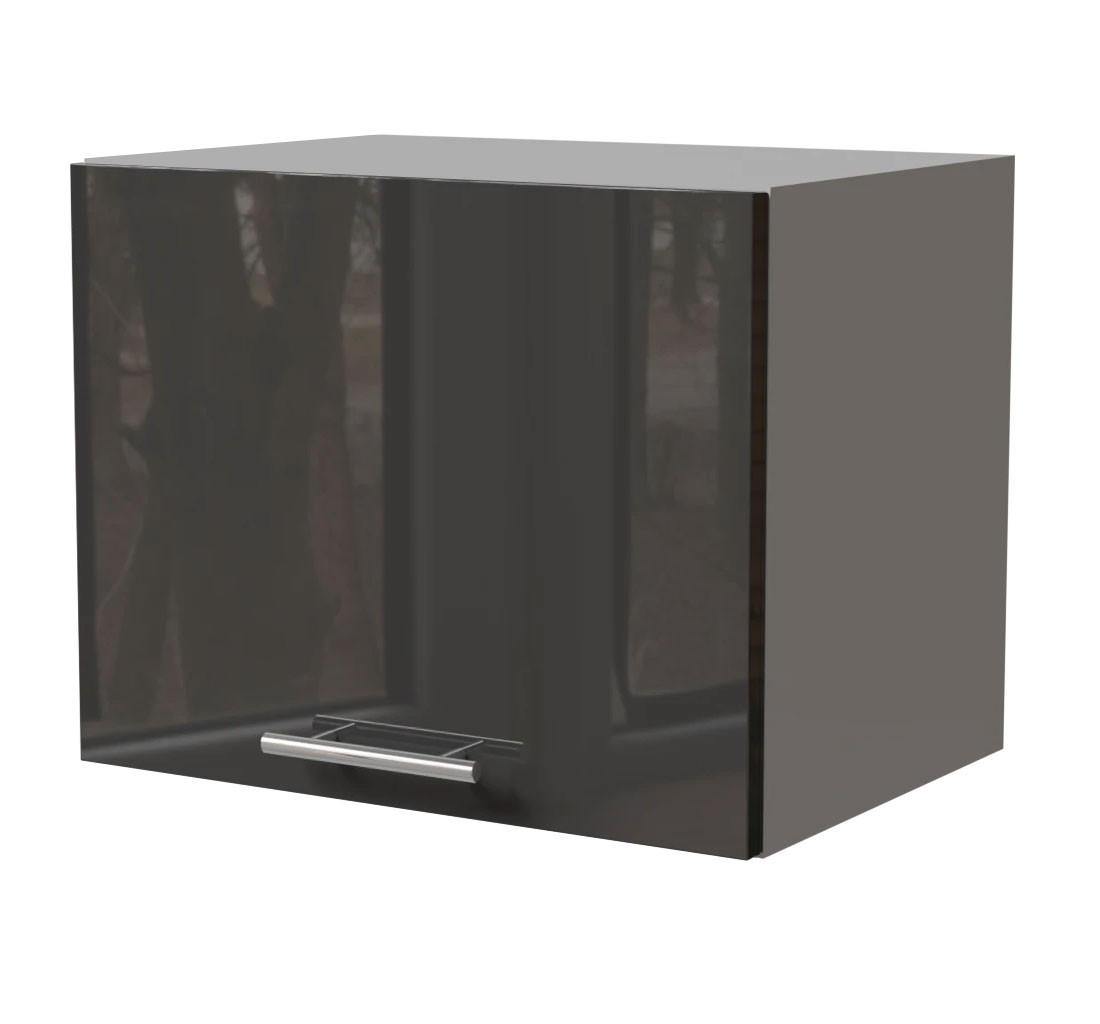 KLAPPHÄNGESCHRANK Essen W4B/45 Graphit Hochglanz / Grau Matt 45 / 32,5 / 36cm - Graphitfarben/Grau, Holz/Holzwerkstoff (45/36/32.5cm) - Feldmann-Wohnen