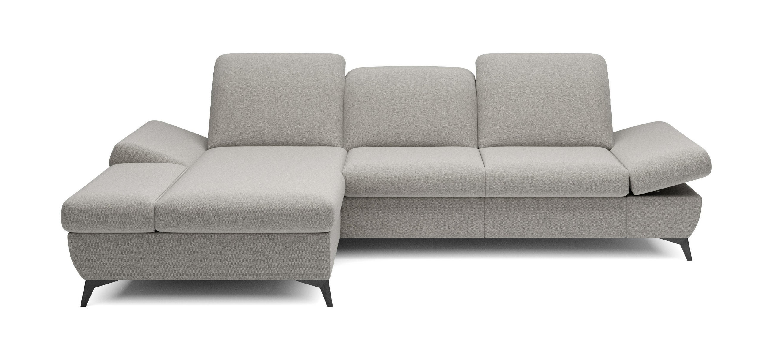 Masseno Ecksofa Hellgrau 284x166 cm