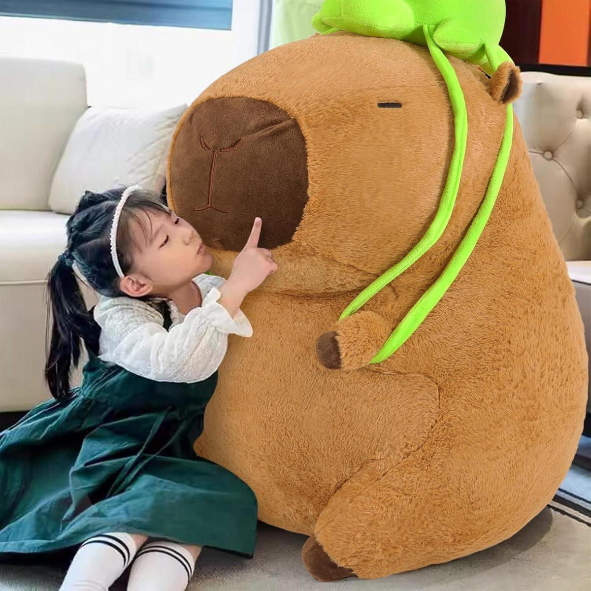 STOFFTIER Capybara 90 cm - Braun, Textil (60/90cm)