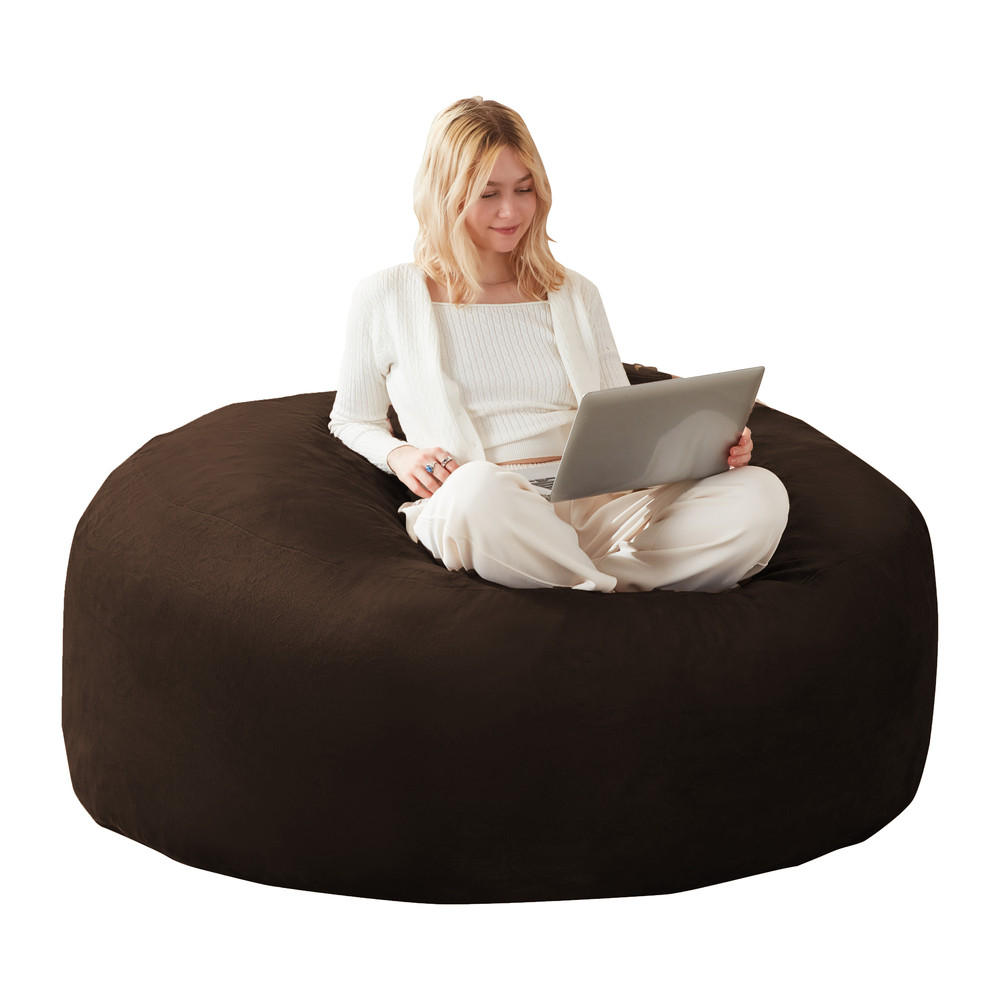 SITZSACK 120cm Grau Weicher - Braun, Textil (120/28/120cm) - Raelunyi