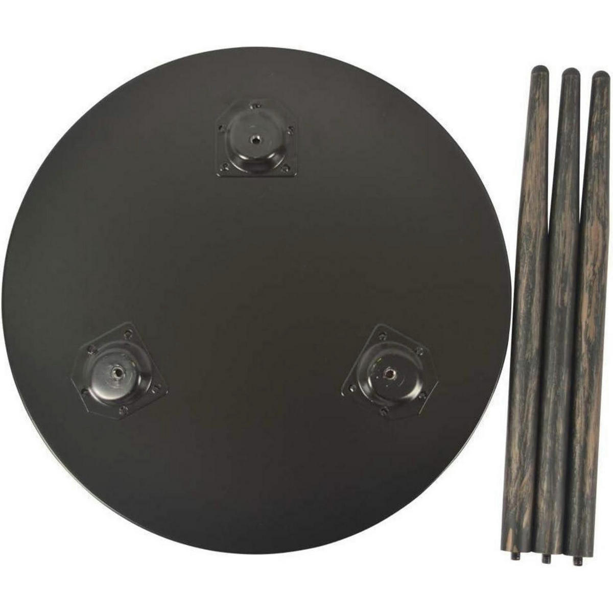BEISTELLTISCH Metall Schwarz/Gold 45 cm - Braun, Metall (42/42/45cm)