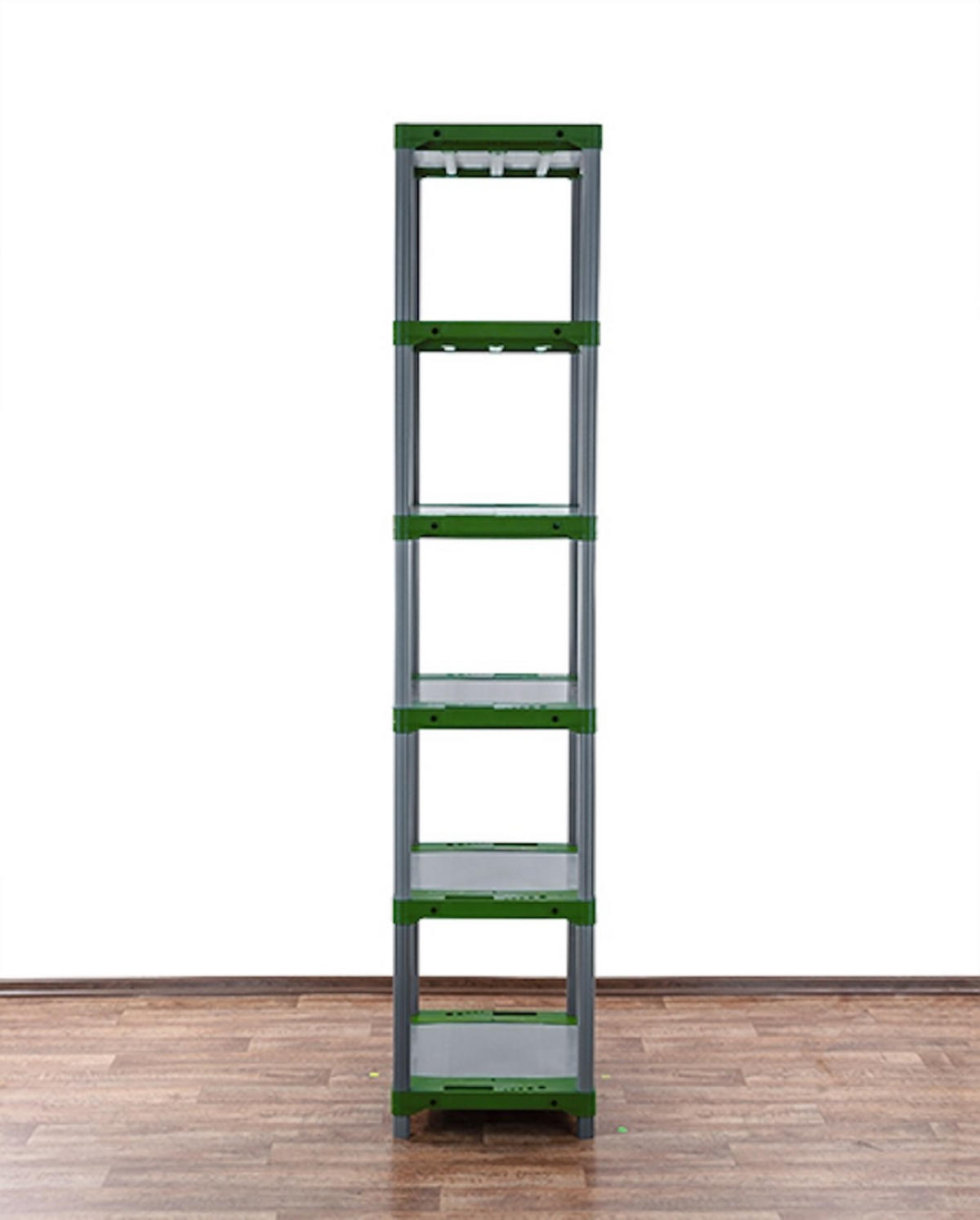 KUNSTSTOFFREGAL GREY BEAR Extra-Tall 220x70x46cm Fachlast 120kg Grau-Grün - Grün, Kunststoff (70/222/46cm) - PROREGAL